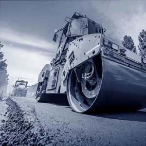 Baumaschinen bei der Arbeit